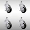 Service Caster 4 Inch SS Black Polyurethane Wheel Swivel 1/2 Inch Threaded Stem Caster Set Brake SCC-SSTS20S414-PPUB-BLK-TLB-121315-4 - alternate 1